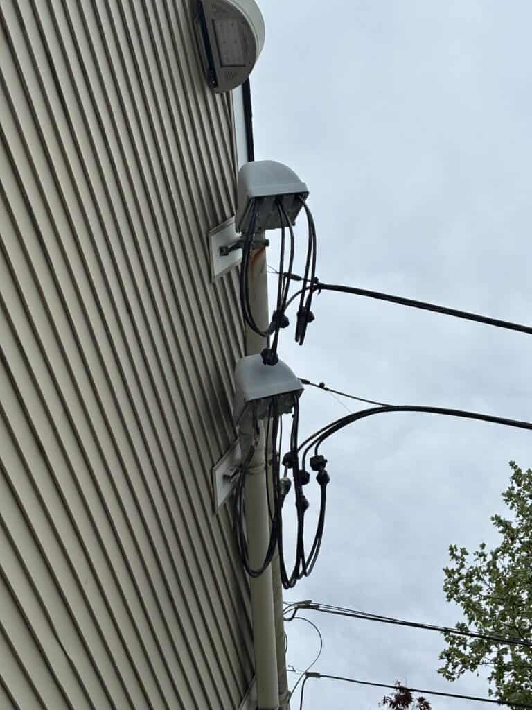 Light installation on roof